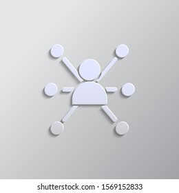 Paper style vector icon, business, network, product paper style, icon