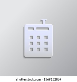 Paper style vector icon, cashbox paper style, icon