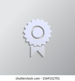 Paper style vector icon, certificate, guarantee, license paper style, icon