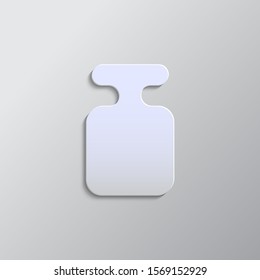 Paper style vector icon, plummet, reference, weight paper style, icon