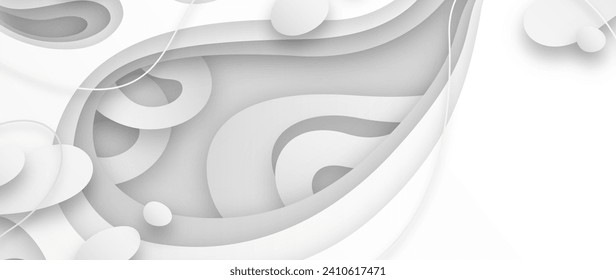 Paper style wavy abstract background vector design in eps 10