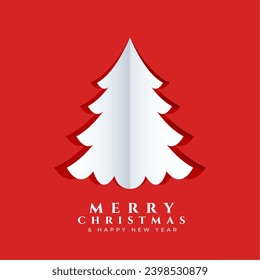 fondo de árbol de navidad de estilo de papel para navidad navideña vectorial de temporada festiva