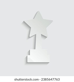 paper success icon vector award sign