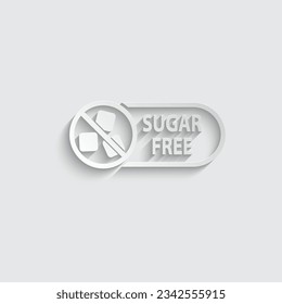 paper  sugar free vector icon No Sugar icon. 