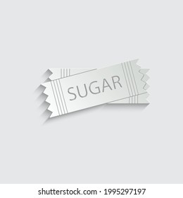 Palo de azúcar de papel - icono vector 