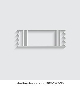 Paper sugar stick - vector icon 