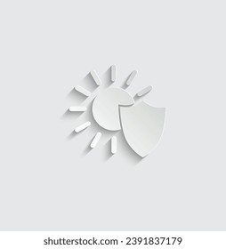 paper Sunscreen icon vector spf icon sun protection cosmetic cream Skin Protection