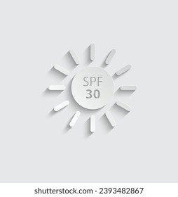 paper Sunscreen icon vector spf icon sun protection cosmetic cream Skin Protection