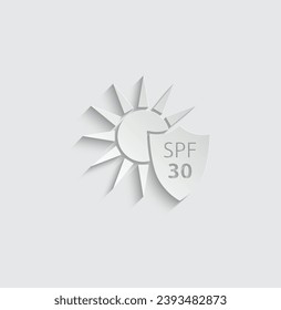 papel Icono de pantalla solar vector spf icono protección solar crema cosmética Protección de la piel
