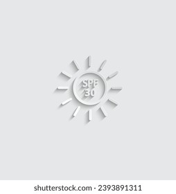 paper Sunscreen icon vector spf icon sun protection cosmetic cream Skin Protection