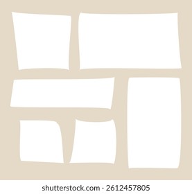 Paper Supplies Blank Templates Set Design Vector