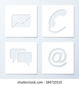 Paper support banners. Vector illustration.