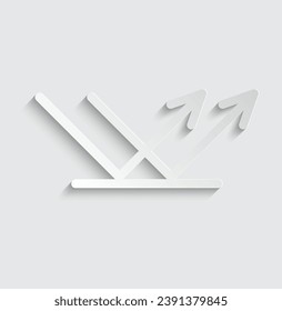 paper Surface reflection icon vector, sun resistant protection icon 