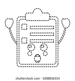 paper surprise clipboard kawaii character cartoon