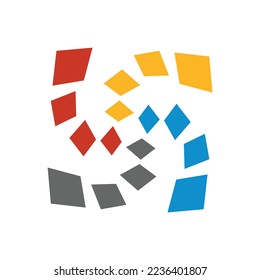 Paper swirl logo icon template