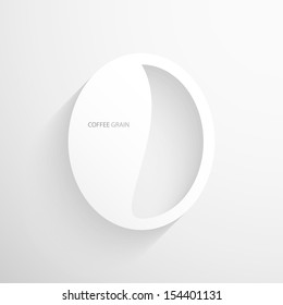Paper symbol of coffee grain
