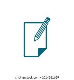 paper symbol and pencil icon conception 