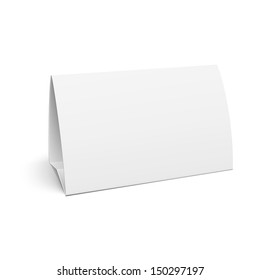 Paper table card. Vector illustration.