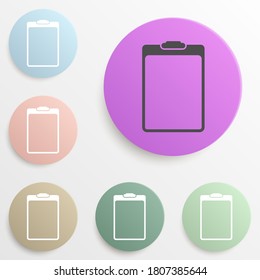 paper tablet badge color set. Simple glyph, flat vector of web icons for ui and ux, website or mobile application
