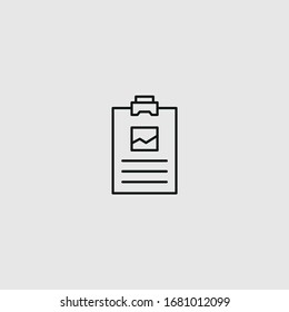 Paper Tablet Line Icon Office Business Design