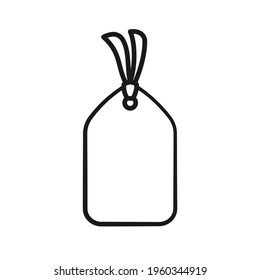 Paper tag blank template icon outline cartoon. Simple flat clipart sign symbol element for product or shop price labels, stickers, discount signs etc.. 