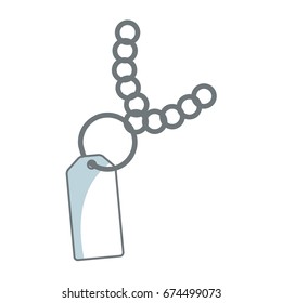 paper tag with ring market empty with chain
