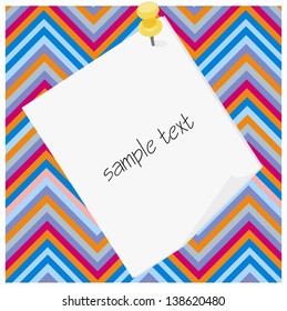 Paper tag for sample text on colorful background (vector)
