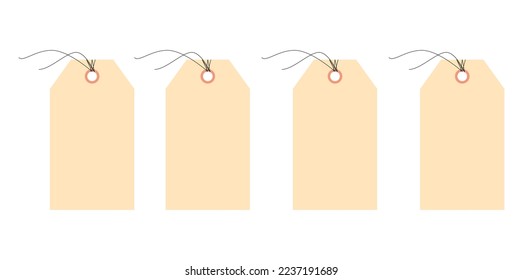 Paper tags Set. Vector illustration