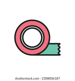 Paper Tape Icon Vector Illustration