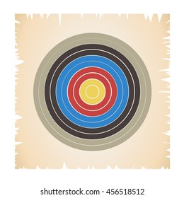 Paper target for archery.Vector illustration.