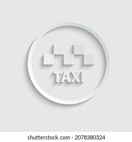 paper taxi vector icon cab symbol