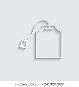 paper Teabag  icon, tea bag packet  icon  vector . Cup of  tea tea