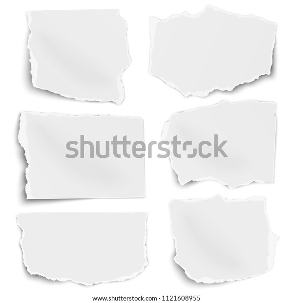 Paper Tears Different Shapes Set Isolated Stock Vector (Royalty Free ...