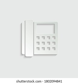 icono de teléfono de papel - signo vector