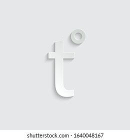 paper Temperature icon T SIGN vector