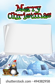 Plantilla de papel con ilustración del tema de las navidades