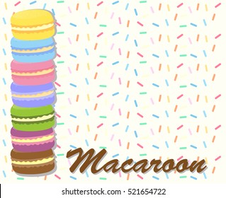 Plantilla de papel con ilustración de cookies de macaroon