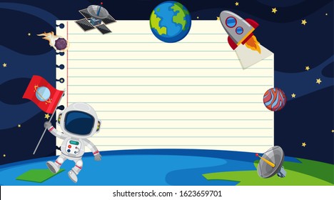 Paper template with space in background illustration