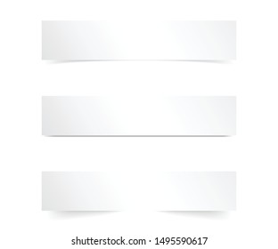 Plantillas de papel. Colección de papeles con sombras Ilustración vectorial sobre fondo