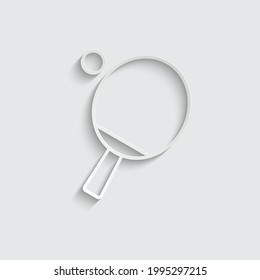 Paper  Tennis icon. Ping pong icon