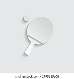 Paper  Tennis icon. Ping pong icon