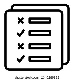 Paper test icon outline vector. Quality business. Performance leader