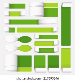 Paper text box on green background