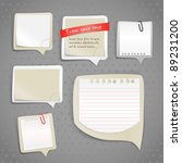 Paper text bubbles clip-art