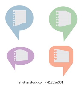 Paper text bubbles clip-art