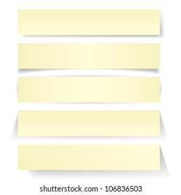 Paper text bubbles clip-art. Illustration for design on white background