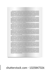 Paper with text on white background