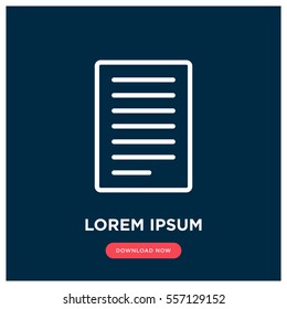 Paper with text vector icon