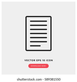 Paper with text vector icon