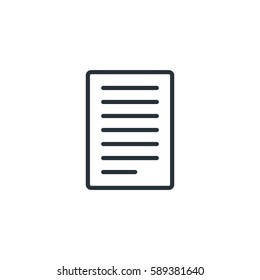 Paper with text vector icon